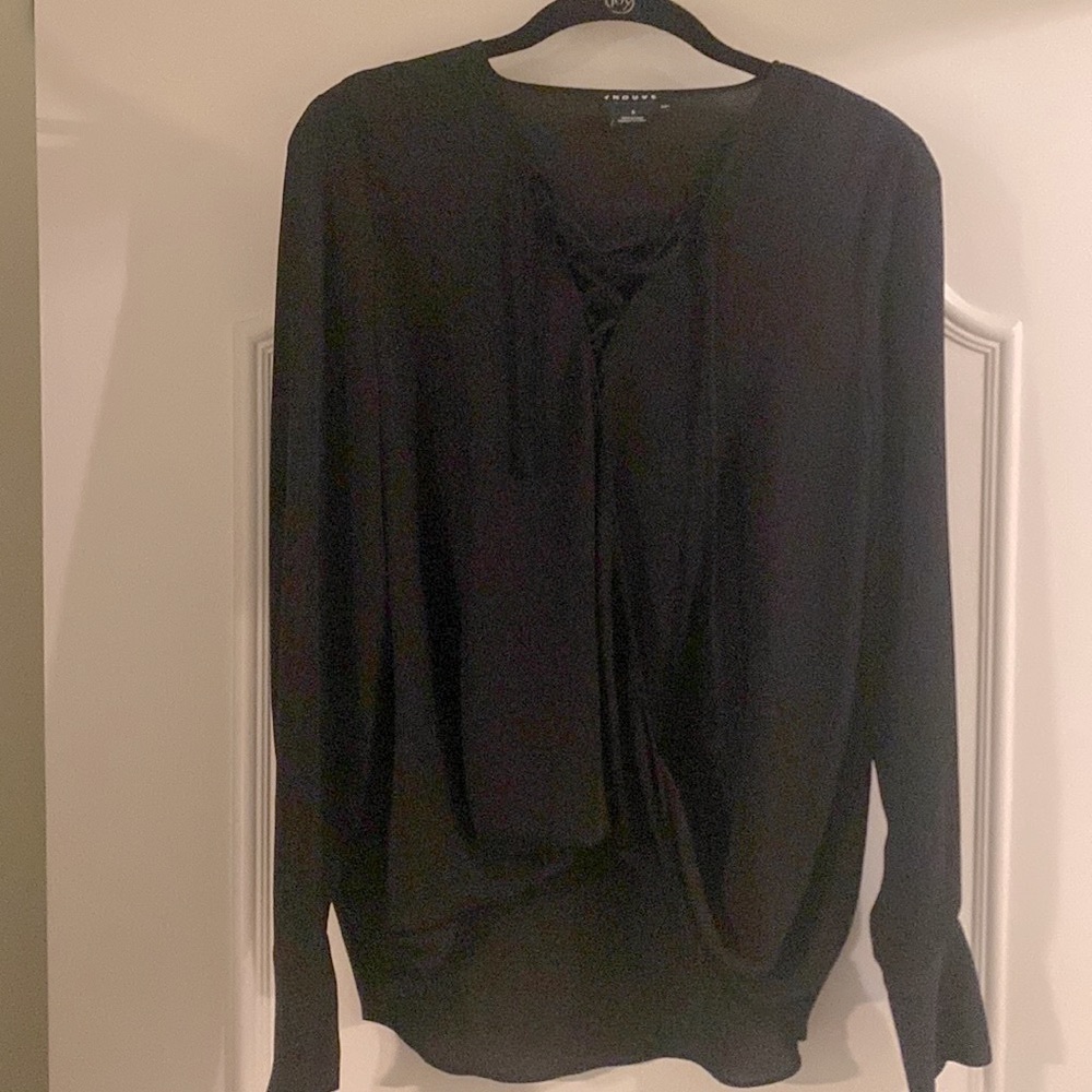 Black Long Sleeve Blouse from Trouvé
